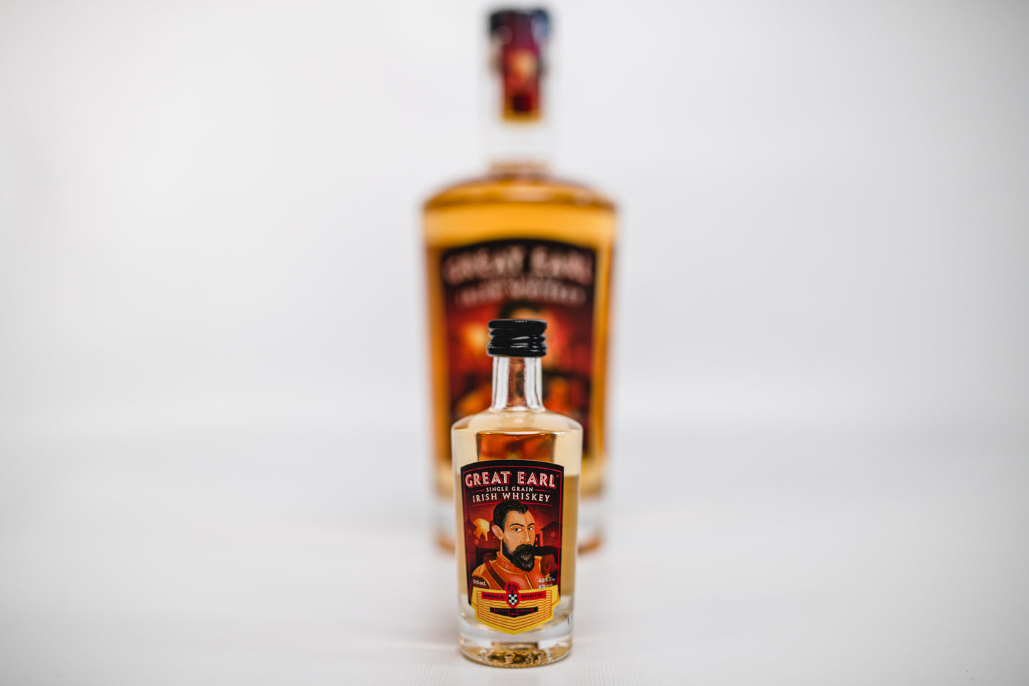 Great Earl Single Grain Irish Whiskey 50ml/5cl – Please note size: 50ml